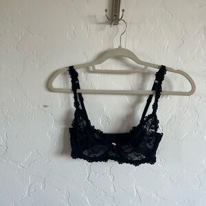 SKIMS Black Demi Lace Bra